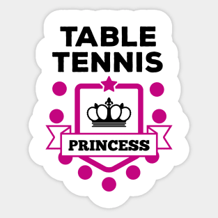 Table Tennis Princess (black) Sticker
